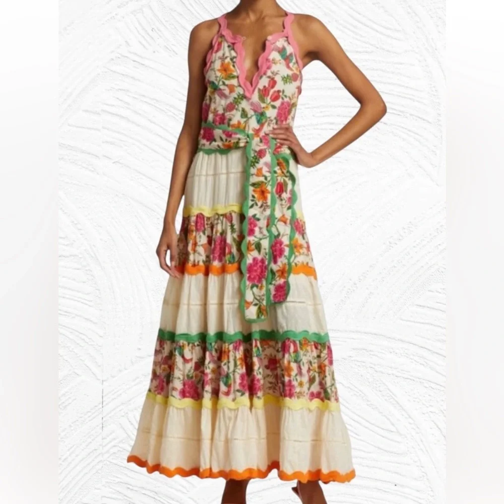 Farm Rio Toucans Garden Floral Dress - Picture 1 of 9